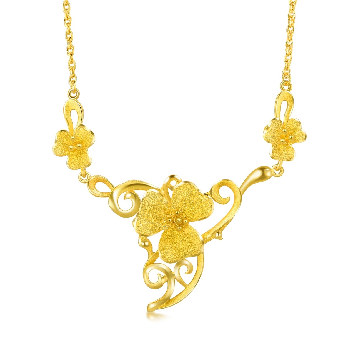 999.9 Gold Necklace | 87065N(45 cm/~0.486 tael) | Chow Sang