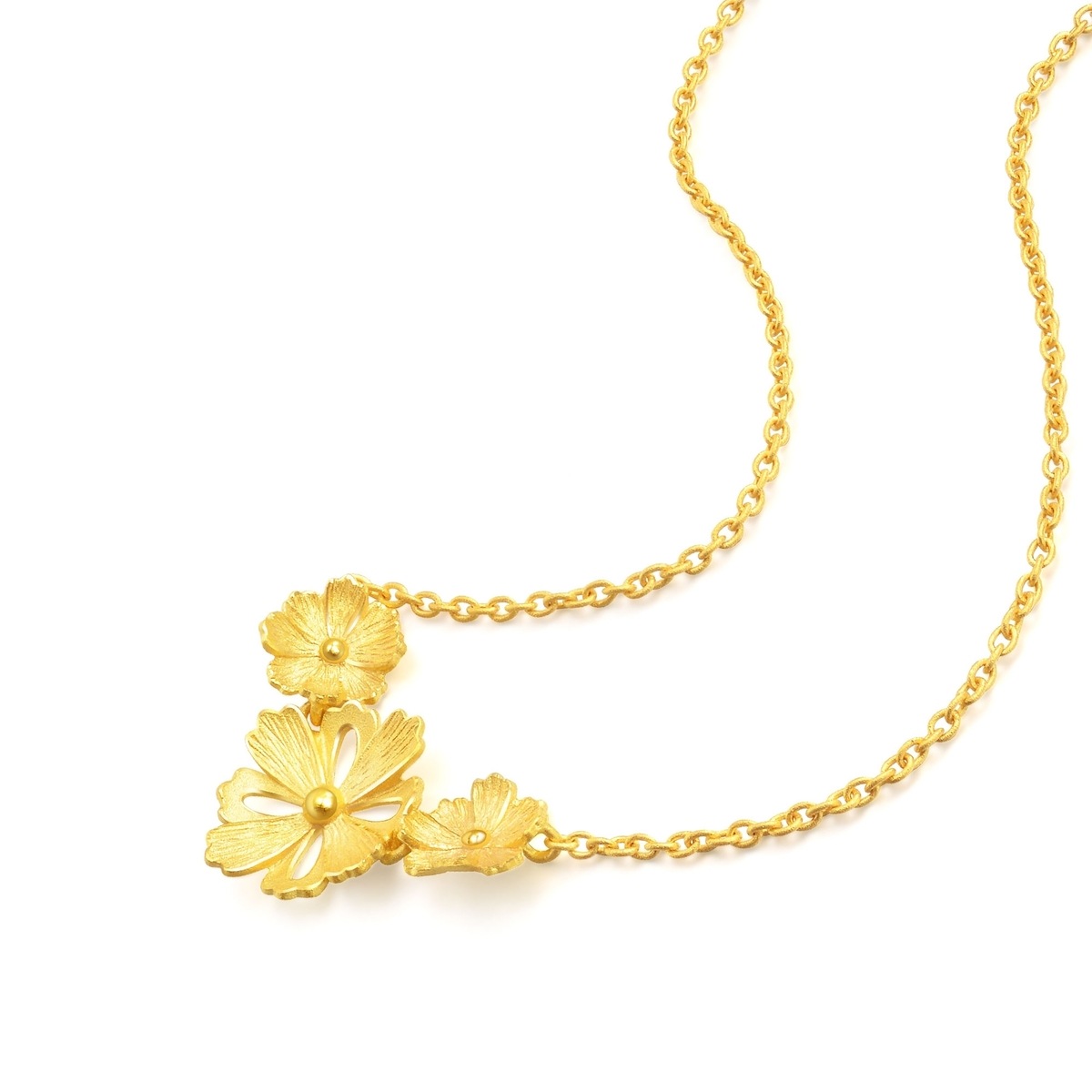 Cultural Blessings - 'Blossom' 999.9 Gold Necklace | 88235N