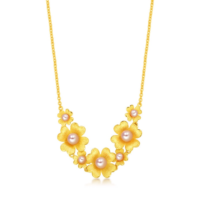 'Floral' 999.9 Gold Necklace 'Floral' 999.9 Gold Necklace