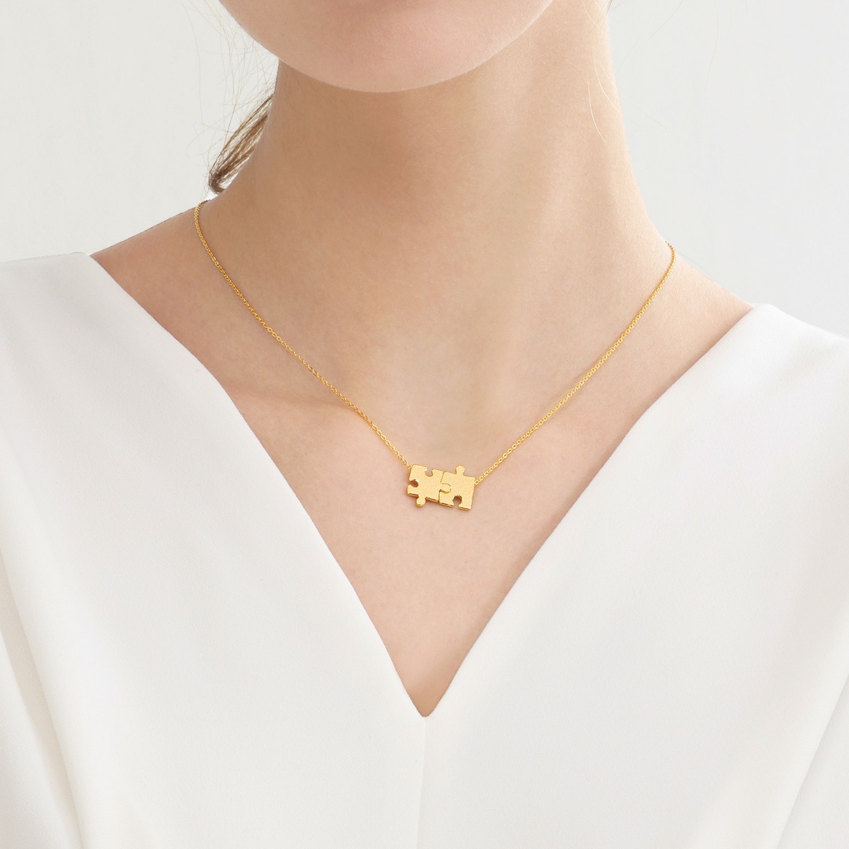 Love Décodé - 999.9 Gold Puzzle Necklace | 89778N(47 cm