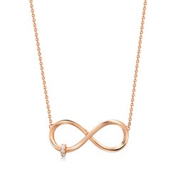 18K玫瑰金鑽石頸鍊