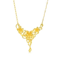 'Floral' 999.9 Gold Necklace