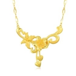 'Floral' 999.9 Gold Necklace