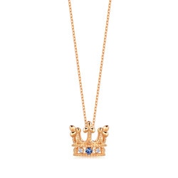 'The Art of Romance' 18K Gold Sapphire Crown Necklace