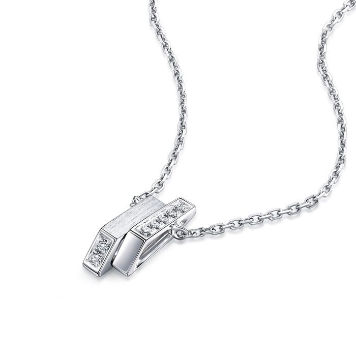 18K White Gold Necklace | Chow Sang Sang Jewellery | 90613N - 4