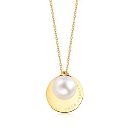 「Around Midnight」18K黃色黃金南洋珍珠頸鍊