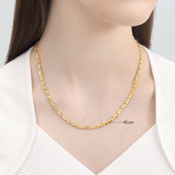Solid Gold Necklace | Chow Sang Sang Jewellery | Chinese Gifting Collection | 90738N - 3