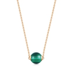 'Cosmos' 18K Rose Gold Malachite Necklace