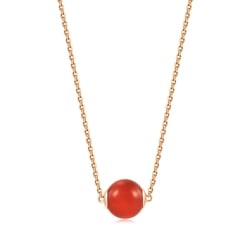 'Cosmos' 18K Rose Gold Chalcedony Necklace