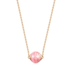 'Cosmos' 18K Rose Gold Rhodochrosite Necklace
