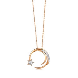 18K White & Red Gold Diamond Necklace
