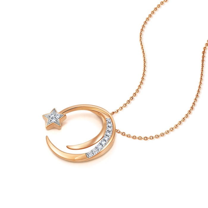 18K White & Rose Gold Necklace | Chow Sang Sang Jewellery | Love Decode | 90859U - 4
