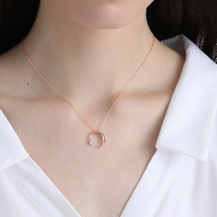 18K White & Rose Gold Necklace | Chow Sang Sang Jewellery | Love Decode | 90859U - 2