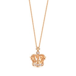 'The Art of Romance' 18K Red Gold Crown Necklace