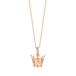 'Hello Kitty' 18K Rose Gold Diamond Necklace