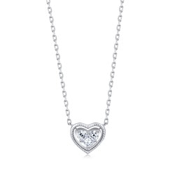 「Pure」18K白色黃金鑽石頸鍊