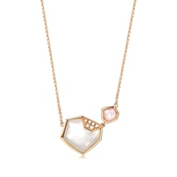 'Harmony' 18K Rose Gold Mother of Pearl Necklace