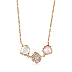 'Harmony' 18K Rose Gold Mother of Pearl Necklace