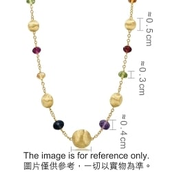 Africa 18K Yellow Gold London Blue Topaz Treated Necklace