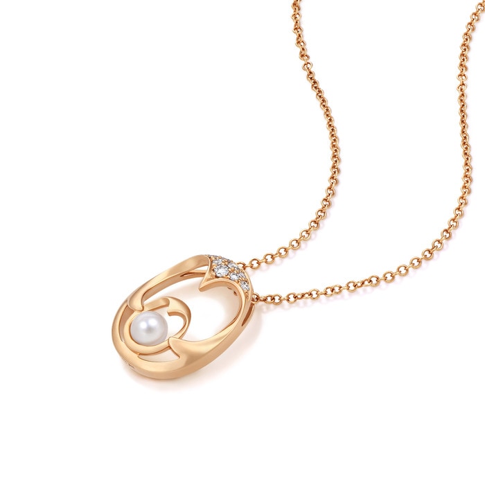 18K玫瑰金 頸鍊 | 周生生珠寶 | PetChat | 91079U - 4