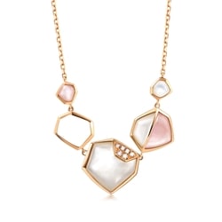 'Harmony' 18K Rose Gold Mother of Pearl Necklace