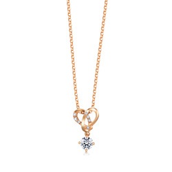 'Love Knot' 18K Gold Diamond Necklace
