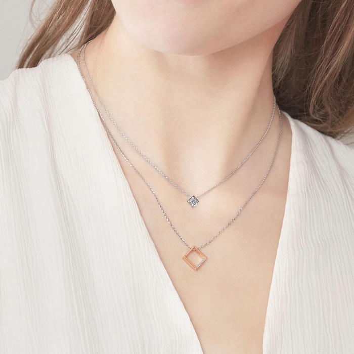 18K白色黄金及玫瑰金 頸鍊 | 周生生珠寶 | Daily Luxe | 91603U - 3