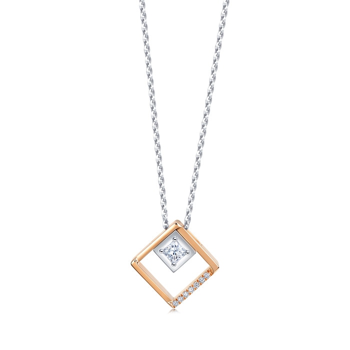 18K白色黄金及玫瑰金 頸鍊 | 周生生珠寶 | Daily Luxe | 91603U - 1