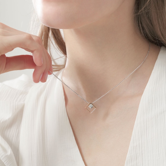 18K白色黄金及玫瑰金 頸鍊 | 周生生珠寶 | Daily Luxe | 91603U - 2