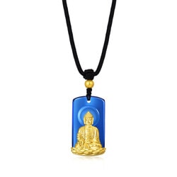 999.9 Gold Buddha Necklace