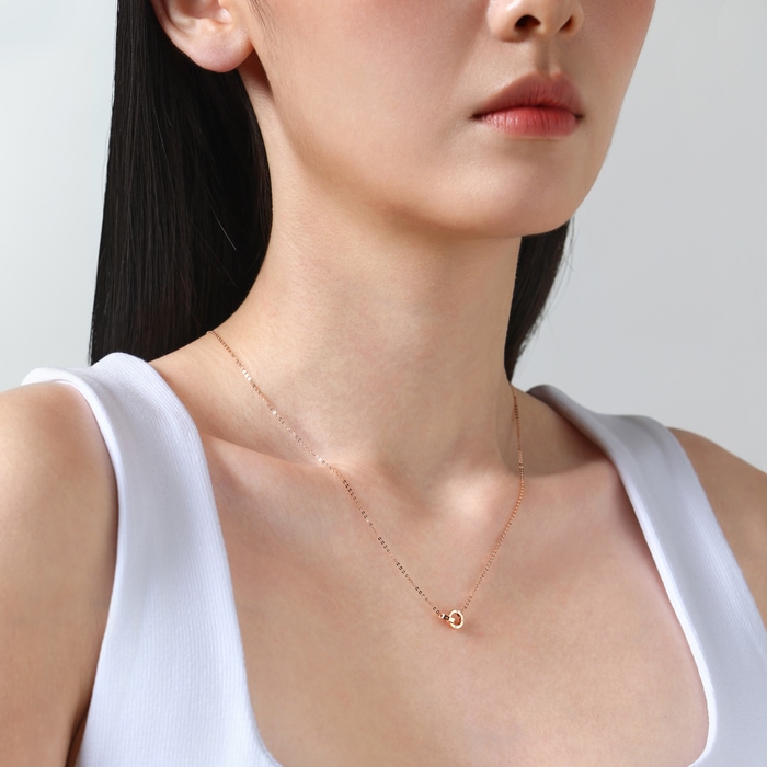 18K玫瑰金 頸鍊 | 周生生珠寶 | 薄荷系列 | 91979N - 3