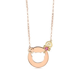 18K黃紅分色黃金紅寶石頸鍊