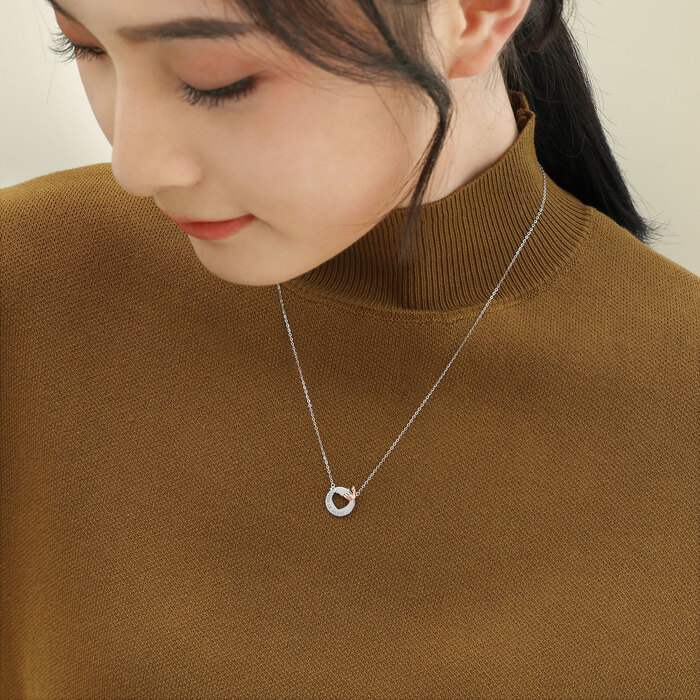 18K White & Rose Gold Necklace | Chow Sang Sang Jewellery | Minty Collection | 92102N - 3