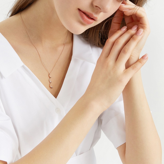 18K Rose Gold Necklace | Chow Sang Sang Jewellery | Love Decode | 92126U - 3