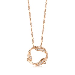 18K Rose Gold Diamond Necklace