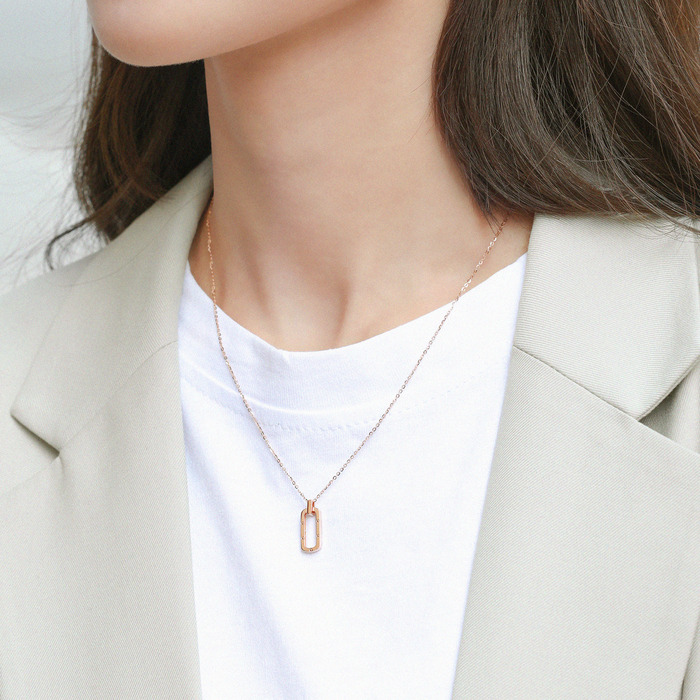 18K Rose Gold Necklace | Chow Sang Sang Jewellery | Minty Collection | 92235N - 2