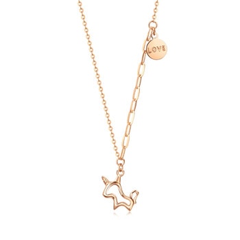 Minty Collection 18K Rose Gold Unicorn Necklace | Chow Sang ...