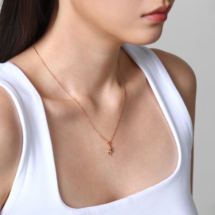 18K Rose Gold Necklace | Chow Sang Sang Jewellery | Minty Collection | 92258N - 3