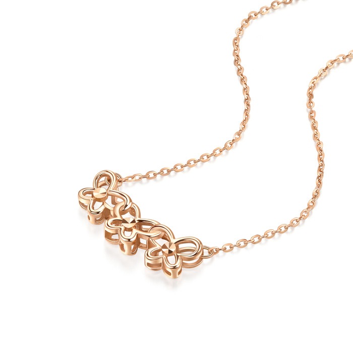 18K玫瑰金 頸鍊 | 周生生珠寶 | 薄荷系列 | 92259N - 4