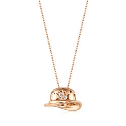 18K Rose Gold Diamond Rabbit Necklace