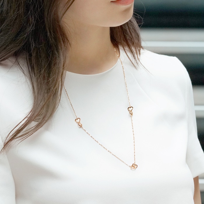 18K玫瑰金 頸鍊 | 周生生珠寶 | 薄荷系列 | 92632N - 2