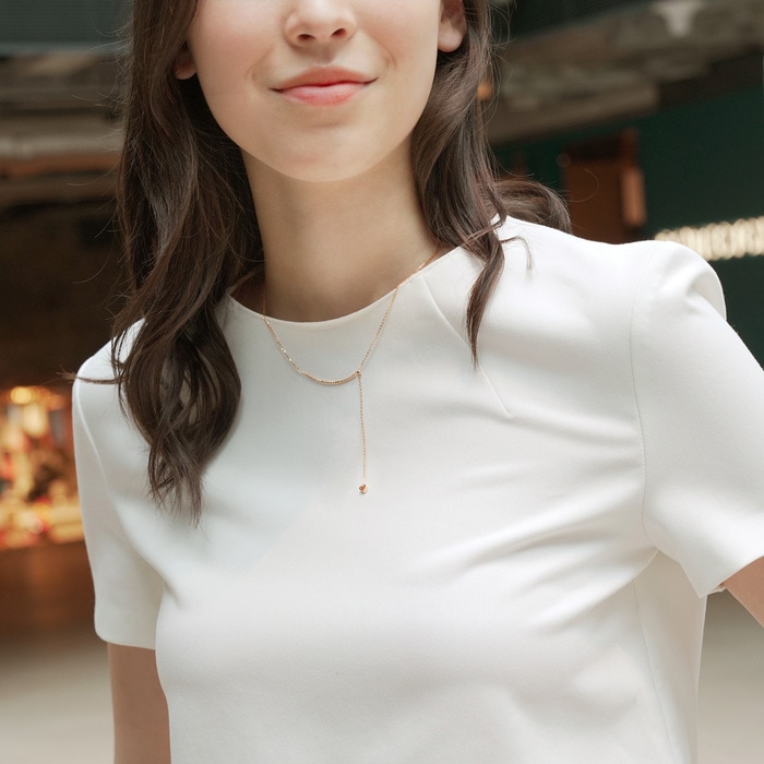 18K Rose Gold Necklace | Chow Sang Sang Jewellery | Minty Collection | 92678N - 3