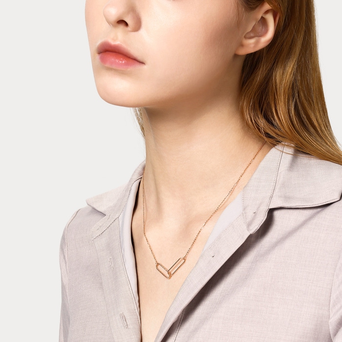 18K Rose Gold Necklace | Chow Sang Sang Jewellery | Minty Collection | 92681N - 3