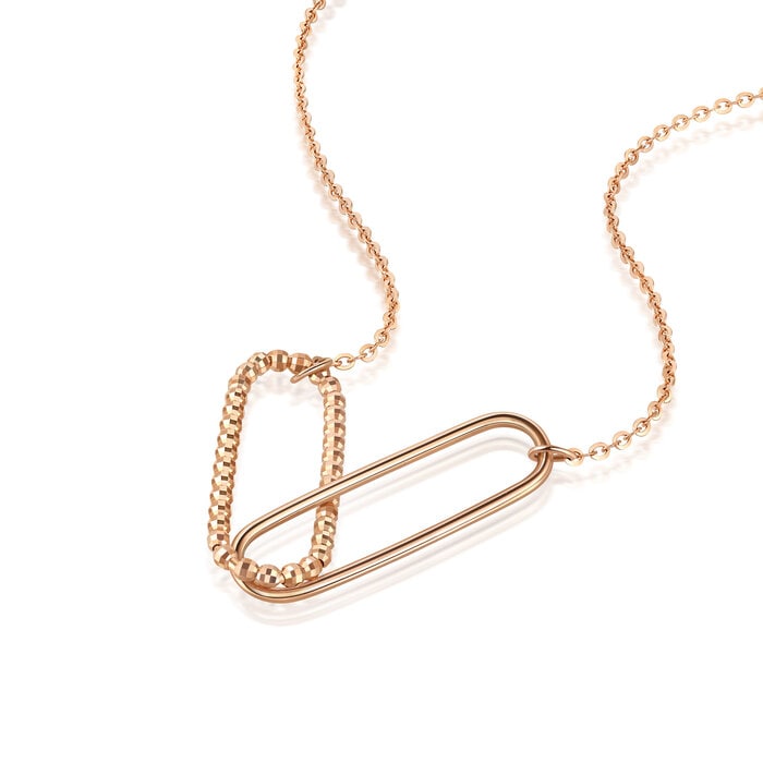18K Rose Gold Necklace | Chow Sang Sang Jewellery | Minty Collection | 92681N - 4