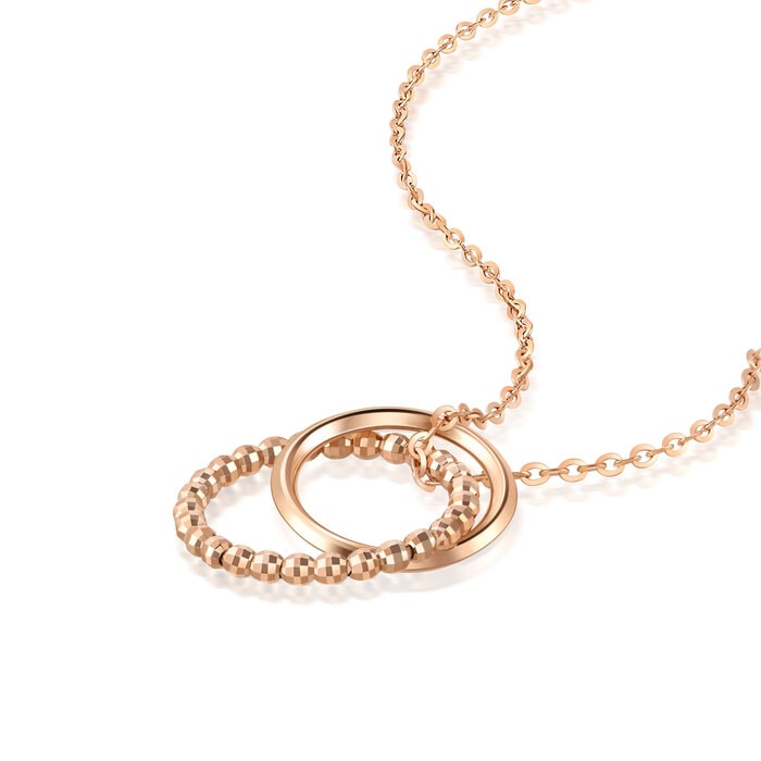 18K Rose Gold Necklace | Chow Sang Sang Jewellery | Minty Collection | 92683U - 4