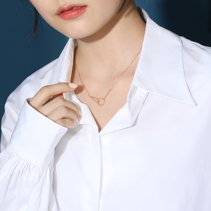 18K Rose Gold Necklace | Chow Sang Sang Jewellery | Minty Collection | 92687N - 3