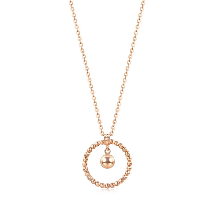 18K Rose Gold Necklace | Chow Sang Sang Jewellery | Minty Collection | 92689N - 1