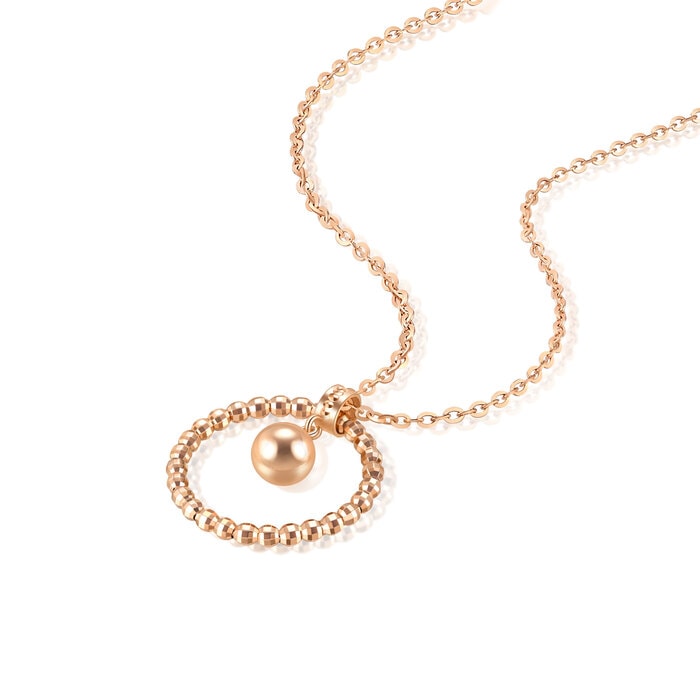 18K Rose Gold Necklace | Chow Sang Sang Jewellery | Minty Collection | 92689N - 4