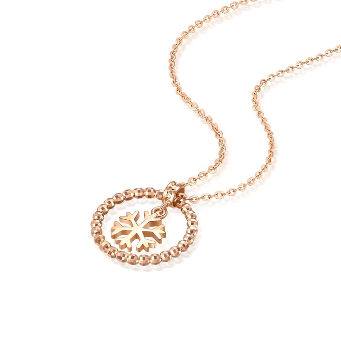 18K Rose Gold Necklace | Chow Sang Sang Jewellery | Minty Collection | 92690N - 4
