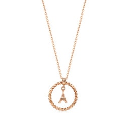 18K玫瑰金鐵塔頸鍊